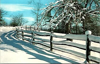 Snow And Shadow On A Pasture Field In Vermont Vintage Postcard • $4.75