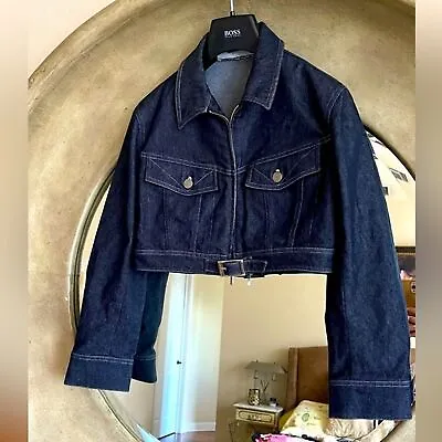 Thierry Mugler Cropped Denim Jacket Size S • $350