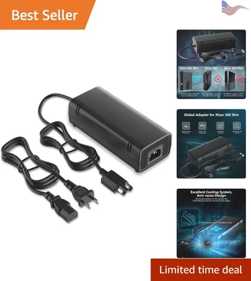 $45.59 • Buy Upgraded Quieter Power Supply For Xbox 360 Slim - Enhanced Replacement Charger