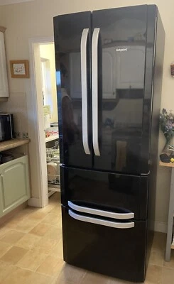 £122 • Buy Hotpoint Black American Style Fridge Freezer