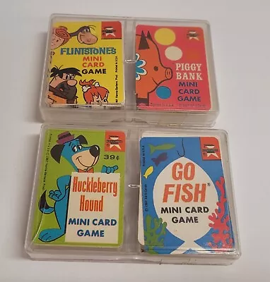 Vtg ED-U-CARDS Mini Card Games Huckleberry Hound Go Fish Flintstones Piggy Bank • $42.49