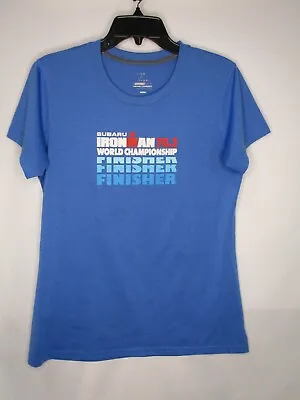 £17.91 • Buy Subaru Ironman Championship Shirt Womens Large Blue Short Sleeve Crew Neck