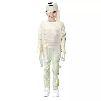 CHILDREN MUMMY COSTUME Kids Halloween Dress Up Bandage Egyptian Zombie Boys AU • $39.99