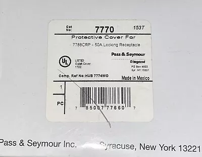 Pass & Seymour 7770 153T 7788CRP 50A Locking Receptacle Protective Cover • $39.99