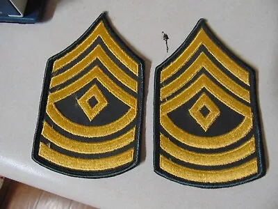 Military Patch Set Of 2 Us Army First Sergeant Sew On Rank For Dress Greens  • $3.99