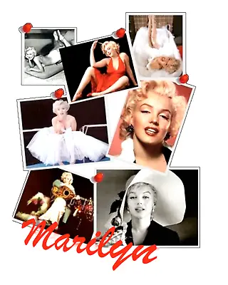 Marilyn Monroe Photo Collage T Shirt Transfers Iron On 8 X 10 Lite/ Dark Fabric • $8.99