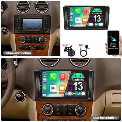 4G+64G Android 13 CarPlay GPS Car Radio For Mercedes Benz ML/GL Class W164 X164 • $199.99