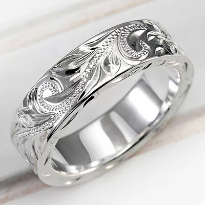 Simple 925 Silver Ring Women/Men Party Gift Wedding Band Jewelry Sz 6-10 • £3.37