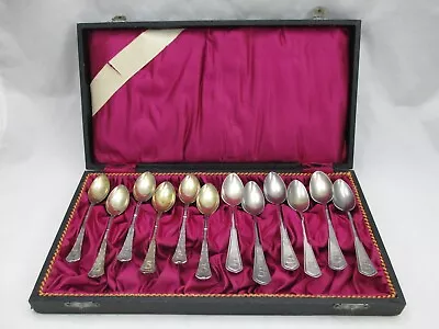 Antique German Bremer 800 Silver Demitasse Coffee Tea Spoon SET 12 MONO MS 121F • $177