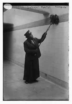 Photo:Subway PorterAfrican American Woman Using Feather Dusteremployment • $9.99