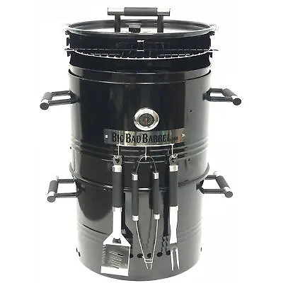 Big Bad Barrel BBQ Smoker Grill 5 In 1 Barrel Can Be Used As A Smoker And Grill • $137.69