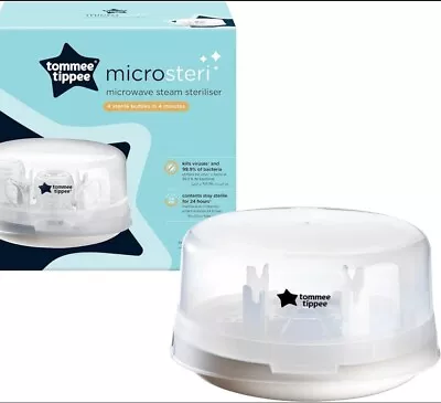 NEW Tommee Tippee Steam Steriliser Microwave For Baby Bottles 100% Natural Steam • £19.99