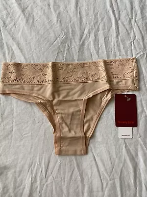 Tommy John Womens Se Lace Cheeky Pan Tie Maple Sugar Size XS $26 • $15