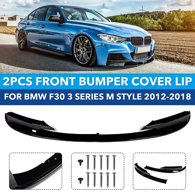 2pcs Front Bumpers Fender Cover Lip Trim For BMW F30 3 Series M Style  • $88.37