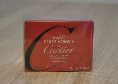 MUST DE CARTIER POUR HOMME EDT 50ml VERY RARE NEW IN BOX SEALED • $214