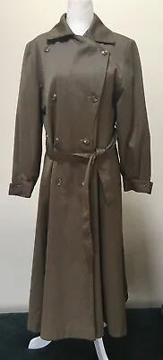 Vintage Women's JG Hook Double Breasted Cape Top Belted Tie Spy Trench Coat Sz 4 • $75