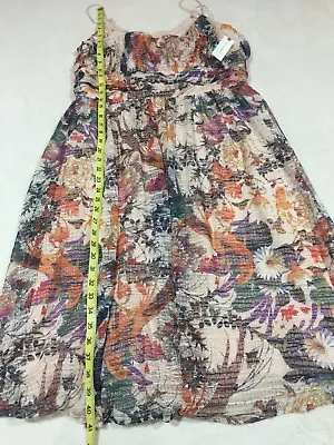 Anthropologie Maeve McKenzie Floral Spaghetti Strap Dress Size 14 • $85.99