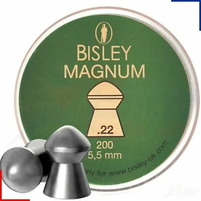 Bisley Pellets Magnum .22 Heavy Accurate Air Rifle 5.5mm 200 Tin • £7.89