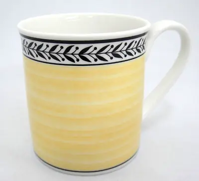 Villeroy Boch Audun Fleur Mug 3-3/8  Yellow With Black Trim • $13.49