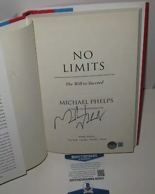 Michael Phelps Signed No Limits Book Usa Olympics Swim Autograph Beckett Coa  • $399.99