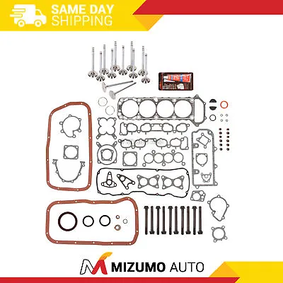 Full Gasket Set Intake Exhaust Valves Fit 89-90 Nissan D21 240SX 2.4 SOHC KA24E • $129.95