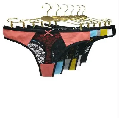 £5.99 • Buy 6 Pack Womens Sexy Mesh Thongs G-String Briefs Knickers Bikini Panties Underwear