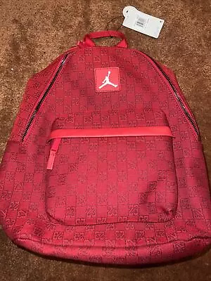 NWT Jordan Monogram Full-Size Laptop Backpack Red MA0758-R78 Limited Edition • $64.97