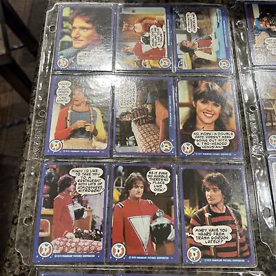 1978 Topps Mork And Mindy COMPLETE Set 99 Cards 22 Stickers In Pages & Folder • $12