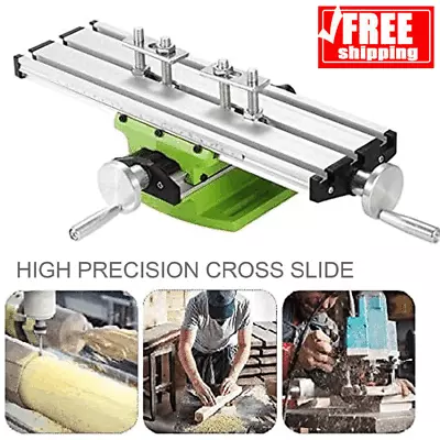 XY Axis Compound Milling Machine Work Table Cross Slide Bench Drill Vise Fixture • £24.89