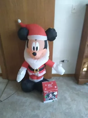 Disney MICKEY MOUSE SANTA 3.5 Ft Feet Airblown Inflatable Christmas (OPEN BOX) • $32.99