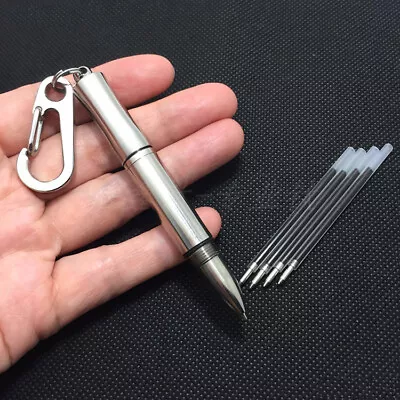 Mini Pen Signature With Key Ring Titanium Tactical Pen Defense Pen Portable • $31.33