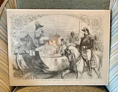 Queen Victoria The Royal And Imperial Cortege In Paris 22x16  • $59