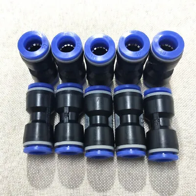 3/8  OD Tube Pneumatic Straight Union Connector Push To Connect Air Fitting #LI • $8.99