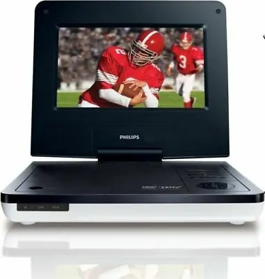 Philips PET729/37 White Widescreen 7  Portable TV Stereo DVD Player NO ANTENNA • $94