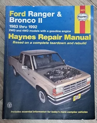 Haynes 36070 Repair Manual For Ford Ranger & Bronco II 2WD 4WD 1983 - 1992 • $6.99