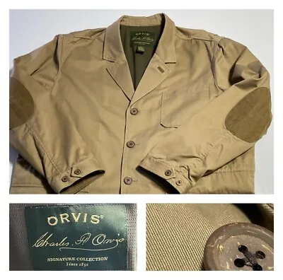 Orvis Signature Utility Travel Blazer Action Back Elbow Patch Mesh Liner XL • $74.95