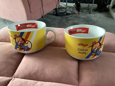 2 X Kellogs Coco Pops Large Mugs Or Soup Bowls XX • £8.50