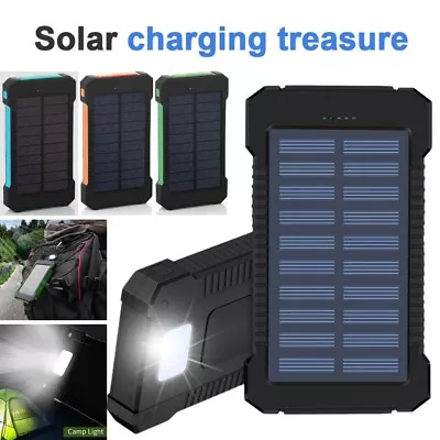 8000mAh Solar Power Bank Portable External Backup Battery Dual USB Phone Charger • $13.91