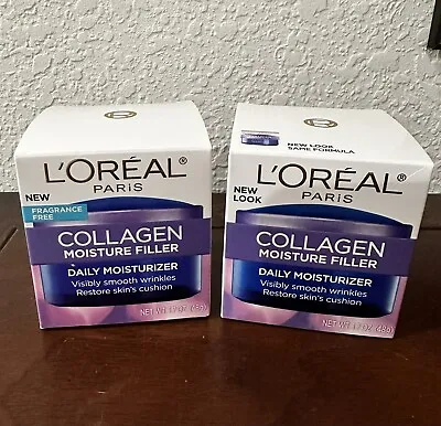 $19.95 • Buy 2 L'Oreal Collagen Moisture Filler Anti-Aging Wrinkle Daily Moisturizer Cream