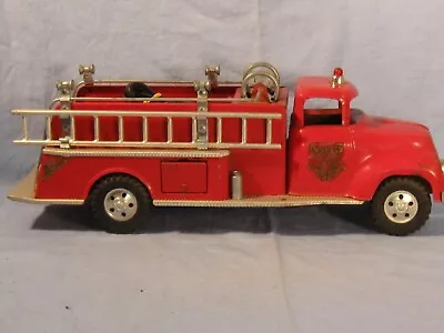 Vintage Tonka Pressed Steel Fire Truck No. 5 Red Suburban Pumper • $99.99