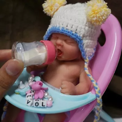 7inch REBORN DOLL Micro Preemie Full Body Silicone Angry Baby Lifelike New • $84.88