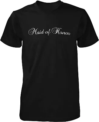 Metallic Silver Maid Of Honor Bridal Party Men's T-shirt • $13.95