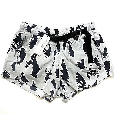 ADIDAS STELLA MCCARTNEY Womens Belted Camo Shorts Grey (MSRP $90) • $28.99