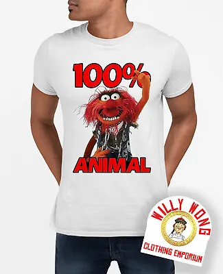 Animal 100% T-Shirt Movie Retro Classic Original Sci Fi Music Muppet Heather G • £6.99