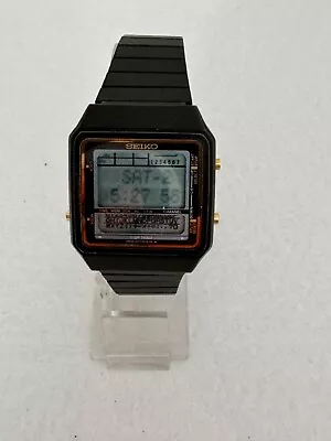 GENTS VINTAGE SEIKO LCD MEMO BANK WATCH D410-5010 (New Old Stock) • £99.99