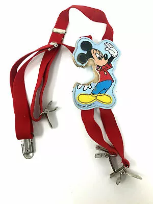 Mickey Mouse Suspenders Kids Red And Blue • $11.99