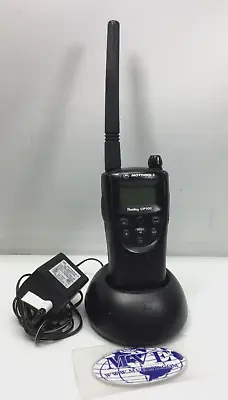 Lot Motorola Radius Cp100 Two Way Handheld Radio W/ Charging Base • $139.99