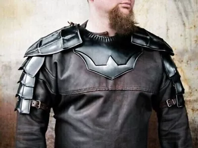 Medieval Berserk Guts Shoulder Armor Pair Of Pauldrons And Metal Gorget Cosplay • $119