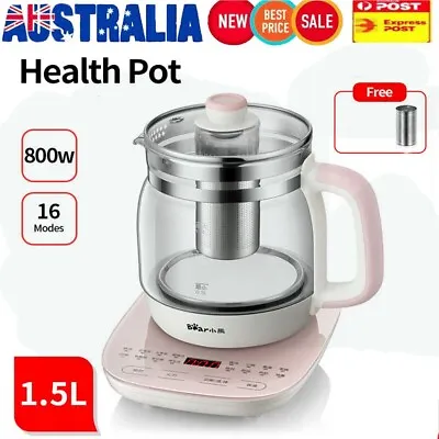 $58.89 • Buy Bear Multifunction 1.5L Electric Health Pot Kettle Tea Soup Porridge Cooker AU