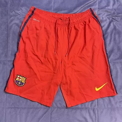 Nike FC Barcelona Dri-Fit Striker Soccer Football Authentic Shorts Men’s Sz M • $30